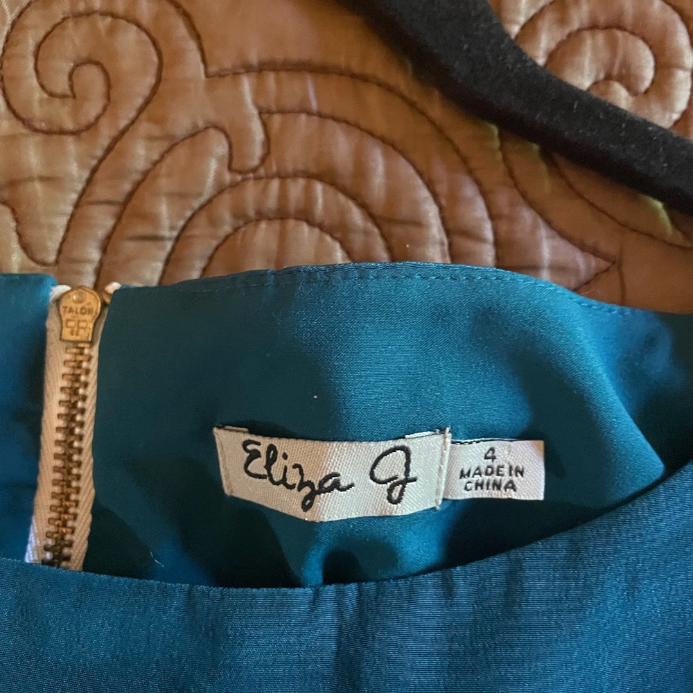 Eliza J Dress!! Blue, Teal and White Dress!